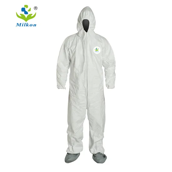 Microporous Safety Protective Chemical Disposable Coverall with Hoodie & Booties